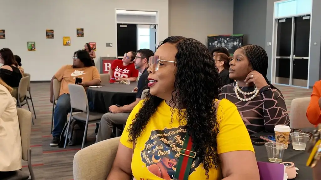 Attendees listen during Bakersfield College’s 2026 Juneteenth celebration, themed “Freedom, Family and Fellowship,” which brought community members together for reflection, history and connection. (Photo by Cecil Egbele)