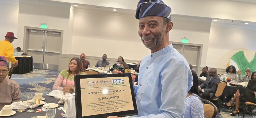 Dr. Sota Omoigui, a Los Angeles pain medicine specialist honored at the UNDF dinner for his sickle cell and migraine research. (Photo Credit: Cecil Egbele)