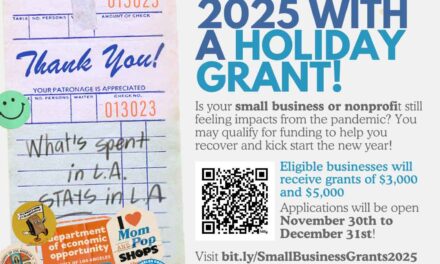 LA County Announces Economic Opportunity Holiday Grant Program to Support Small Businesses and Nonprofits with $584,000 in Grant Awards 