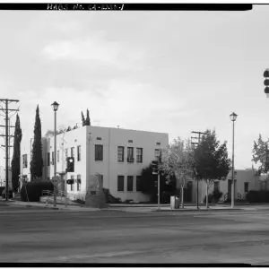 LANCASTER COUNTY CENTER FROM LANCASTER BOULEVARD, CAMERA FACING SOUTHWEST. - Lancaster County Center, 4845 Ceder Avenue, Lancaster, Los Angeles County, CA