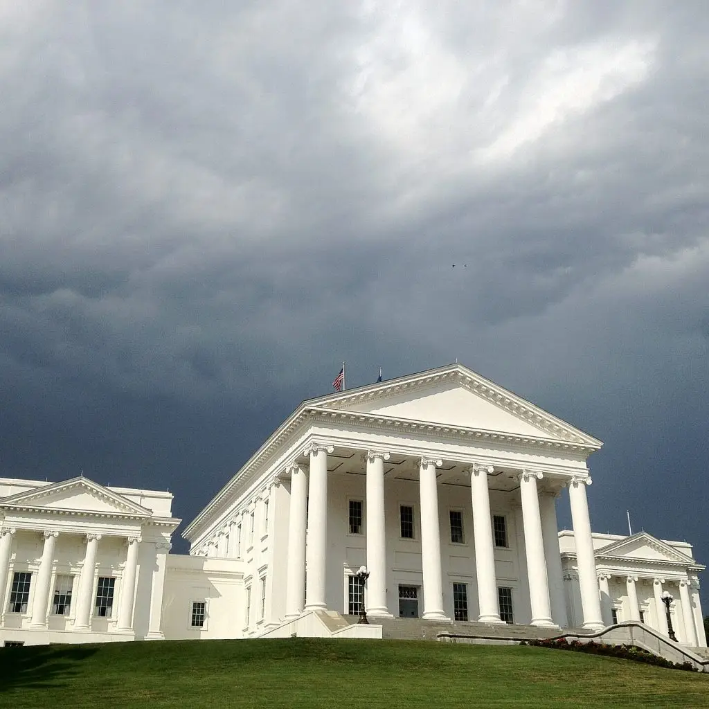 Virginia State Capitol, Richmond, Virginia, USA - After a violent storm